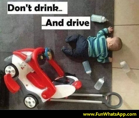 Dont Drink and Drive - Funny baby cycle accident with drinking ...