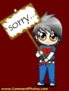 Sorry - Boy with a placard