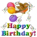Happy Birthday - Bird with balloons