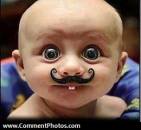 Funny Baby with Moustache