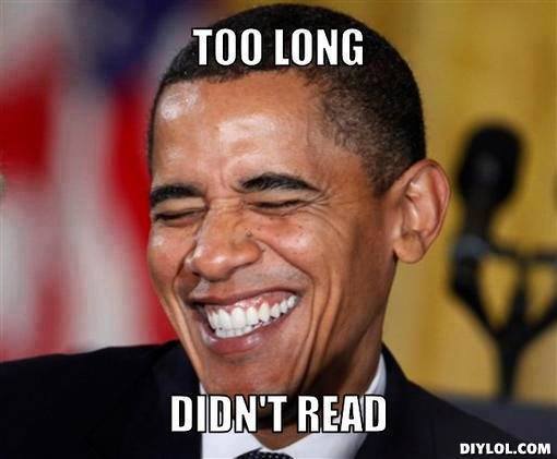 Too Long Didnt Read - Barack Obama Laughing