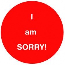 I am Sorry In Red Circle