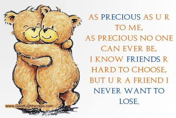 Friends  Are Hard To Choose - Teddy Bears Hugging