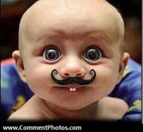 Funny Baby with Moustache - CommentPhotos.com - Others Photo Comments ...