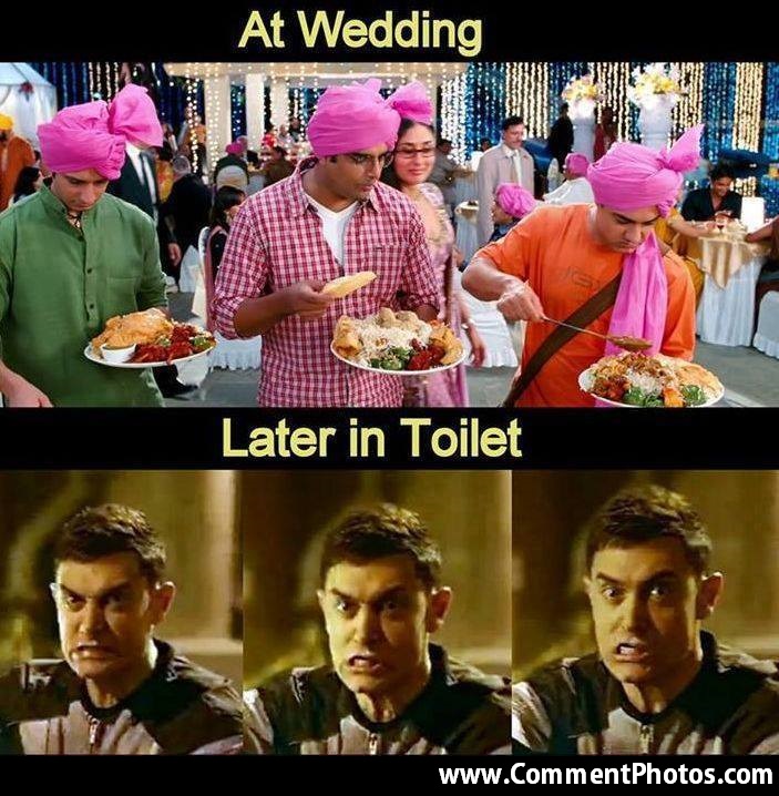 At Wedding and Later In Toilet - 3 Idiots - Amir Khan, Madhavan
