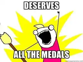 Deserves All The Medals - Rockstar Troll face with Guitar