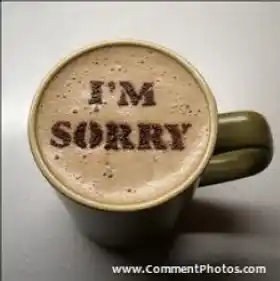 I am Sorry - Tea Coffe Cup