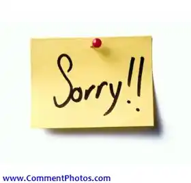 Sorry - Sticky Note