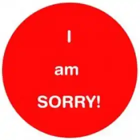 I am Sorry In Red Circle