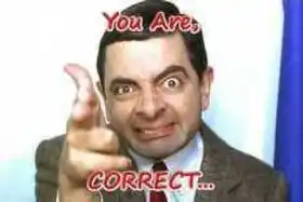 You are Correct - Mr Been Shooting with hand