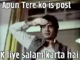 Apun Tere Ko Is Post Ke Liye Salam Karta Hai - Amitabh Bachan