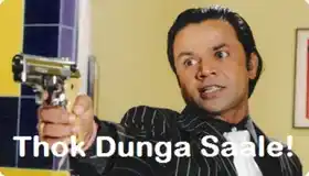 Thok Dunga Saale - Rajpal Yadav with gun