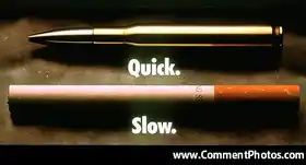 No Smoking - Quit Smoking - Warning - Smoking Kills - Injurious to Health - Slow and Quick Bullet