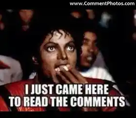 I Just Came Here To Read The Comments - Michael Jackson Eating Popcorn - Thriller Theatre