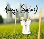 Always Smile. Smiley Face in Shirt Hanging
