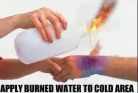 Apply Burned Water to Cold Area