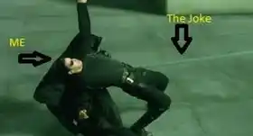 The Joke and Me - Matrix Stunt Fight Neo - Keanu Reeves