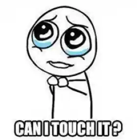 Can I Touch - Crying Troll Face with Tears