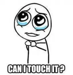 Can I Touch - Crying Troll Face with Tears