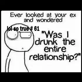 Ever Looked at your ex and wondered - Was I drunk the entire relationship - Troll Face
