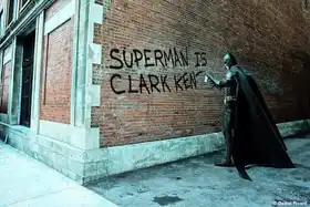 Clark Kent is Superman - Wall painting by batman Bruce wayne Christian Bale