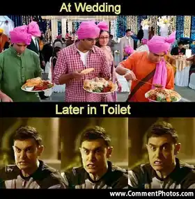 At Wedding and Later In Toilet - 3 Idiots - Amir Khan, Madhavan
