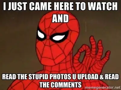 I Just Came Here To Watch and Read The Stupid Photos You Upload and Read The Comments - Spiderman - Michael Jackson Eating Popcorn - Mj In Thriller Theatre